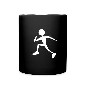 rennen Sport - Tasse einfarbig - Schwarz - Vorne