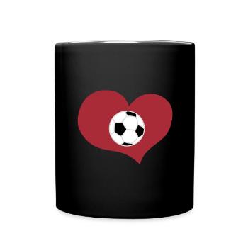Sport Fußball - Tasse einfarbig - Schwarz - Vorne