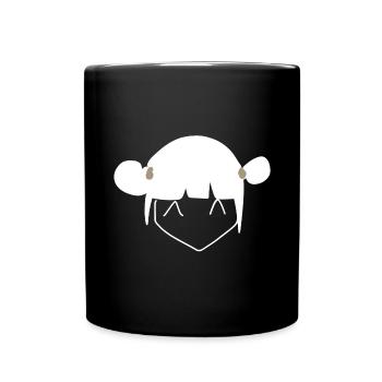 manga fille - Mug uni - noir - Devant