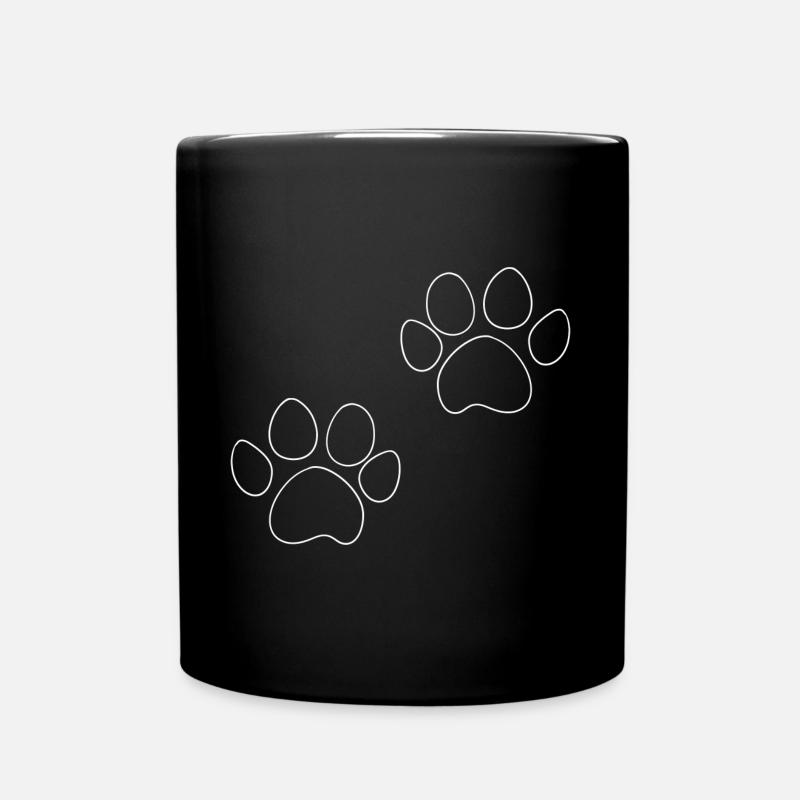 Pattes de chien - Mug uni - noir