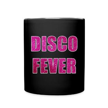 Disco Fever Seventies Lovers 80's Funky Night Retr - Full Colour Mug - black - Front