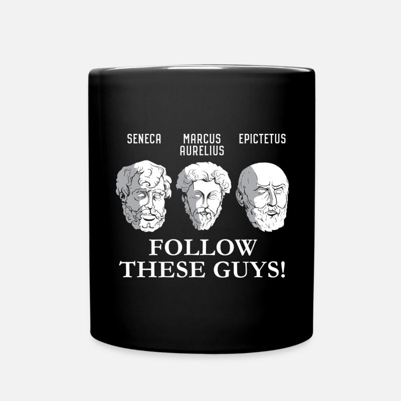 Stoiker Stoische Philosophen FOLLOW THESE GUYS - Tasse einfarbig - Schwarz