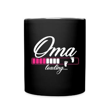 Oma loading - du wirst Oma - Tasse einfarbig - Schwarz - Vorne