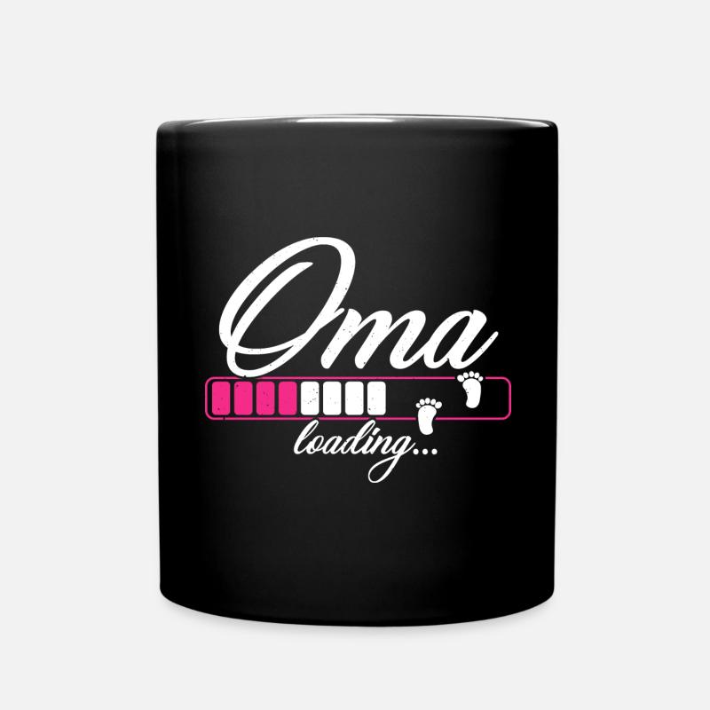 Oma loading - du wirst Oma - Tasse einfarbig - Schwarz