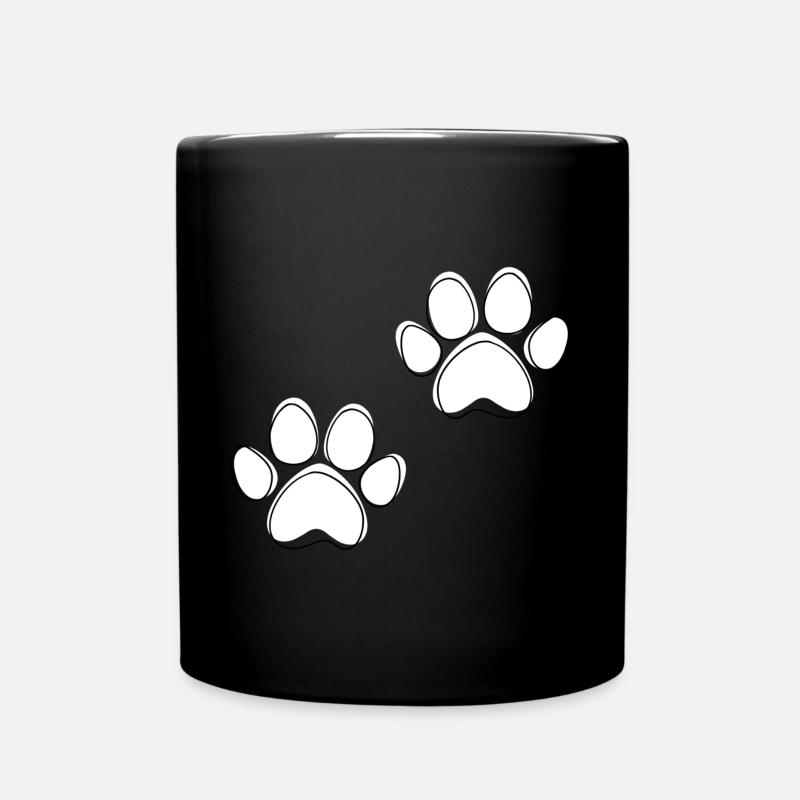 Pattes de chien - Mug uni - noir
