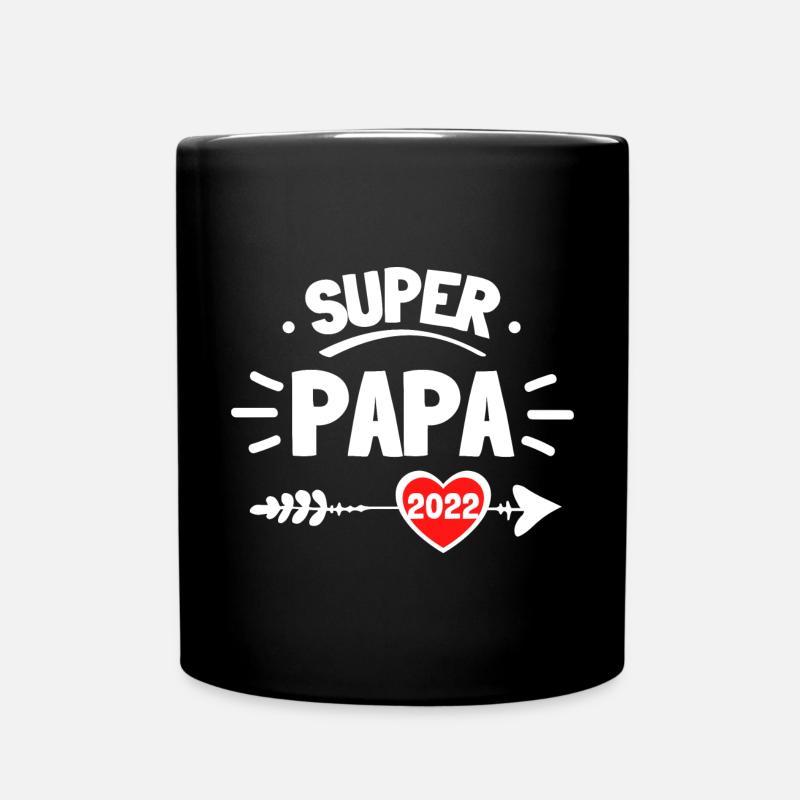 Papa Geschenk Fest des Vaters super Papa 2022 - Tasse einfarbig - Schwarz
