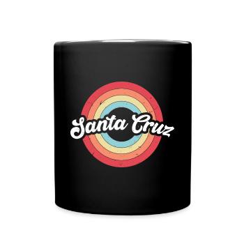 Cercle arc-en-ciel vintage de Santa Cruz - Mug uni - noir - Devant