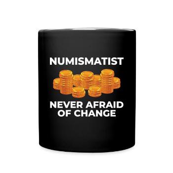Numismatik Münzen sammeln Münzsammler Geld - Tasse einfarbig - Schwarz - Vorne