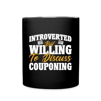 Coupon Shopper Discount Couponer Discount Sale - Full Colour Mug - black - Front