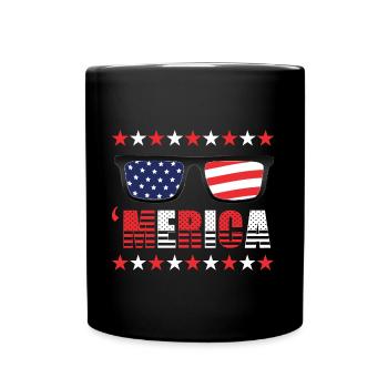 Sonnenbrille USA 4. Juli Merica - Tasse einfarbig - Schwarz - Vorne