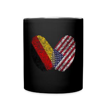 Fingerprint USA America Americans - Full Colour Mug - black - Front