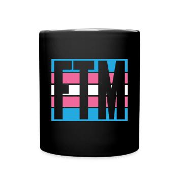 Female to Male / Transgender Pride Design - Full Colour Mug - black - Front