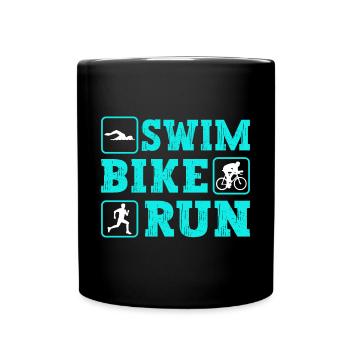 Triathlètes de triathlon Swim Bike Run - Mug uni - noir - Devant