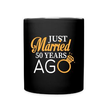 Just Married 50 Years Ago - Full Colour Mug - black - Front