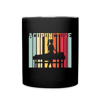 Acupuncture Acupuncture Acupuncturiste Silhouette - Mug uni - noir - Devant