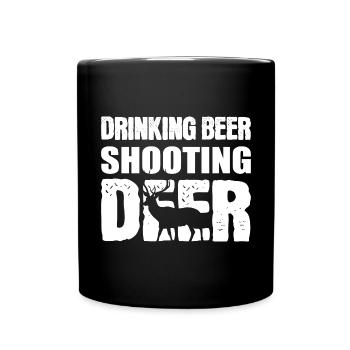Bier trinken Alkoholische Person Gift - Tasse einfarbig - Schwarz - Vorne