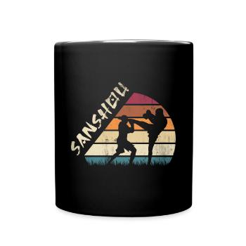 Chinese Martial Arts Chinese Boxing Sanshou - Tasse einfarbig - Schwarz - Vorne