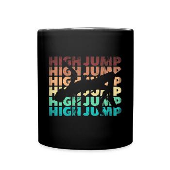 Saut en hauteur Sauteur Athlétisme Haut - Mug uni - noir - Devant