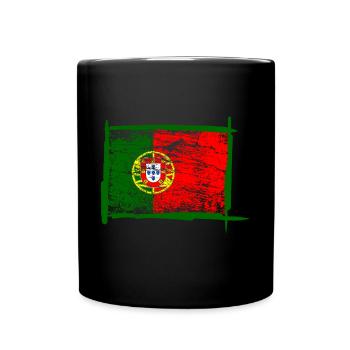 Drapeau du Portugal - Mug uni - noir - Devant