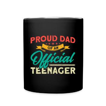 Father of an official teenage family - Full Colour Mug - black - Front