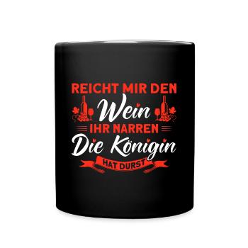 Wein Weinliebhaber Weintrinker Weinfest Geschenk - Tasse einfarbig - Schwarz - Vorne