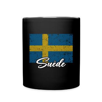 Schweden - Tasse einfarbig - Schwarz - Vorne
