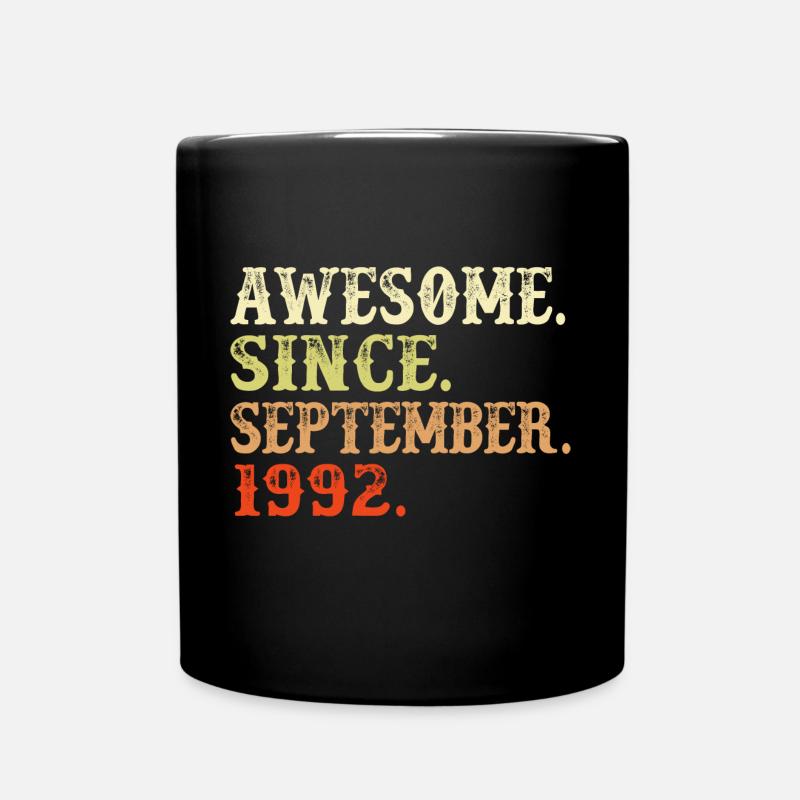 September 1992 - 30th birthday gift. Awesome. - Full Colour Mug - black