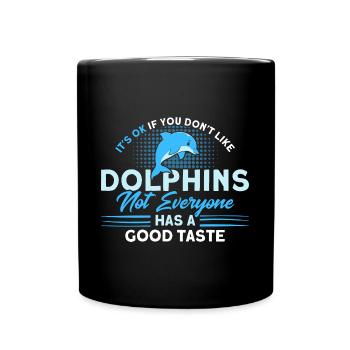 Dolphin Dolphin Lover Animal Dolphins Gift - Full Colour Mug - black - Front