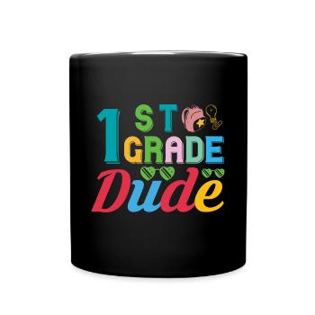 1. Klasse Dude Rainbow Girls Boys Teacher Team - Tasse einfarbig - Schwarz - Vorne
