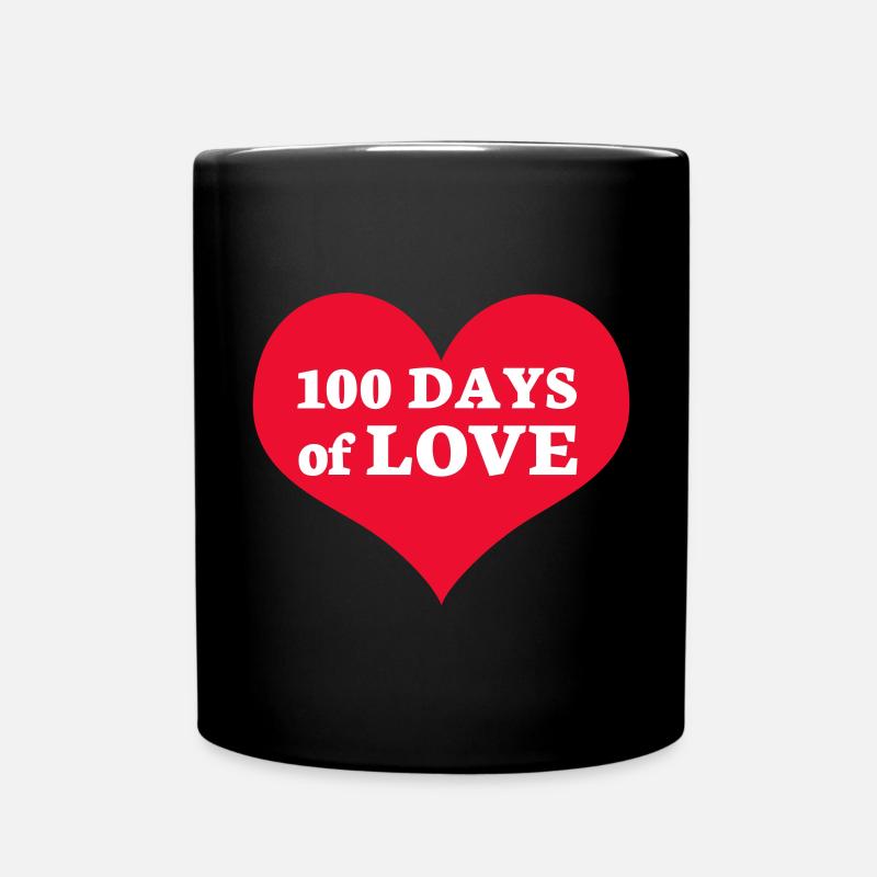 100 days of love - Full Colour Mug - black