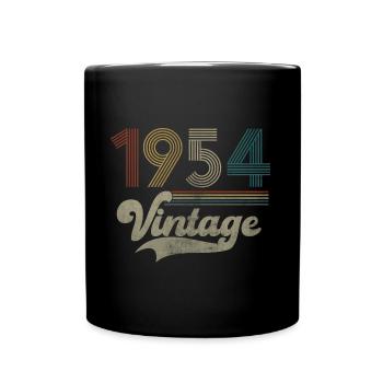 Vintage Birthday 1954 - Full Colour Mug - black - Front