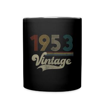 Vintage Birthday 1953 - Full Colour Mug - black - Front