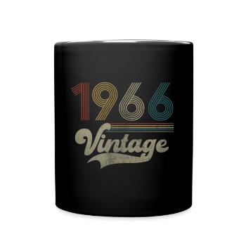 Vintage Birthday 1966 - Full Colour Mug - black - Front