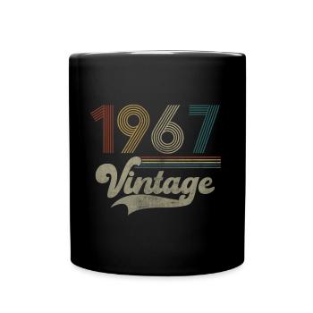Vintage Birthday 1967 - Full Colour Mug - black - Front