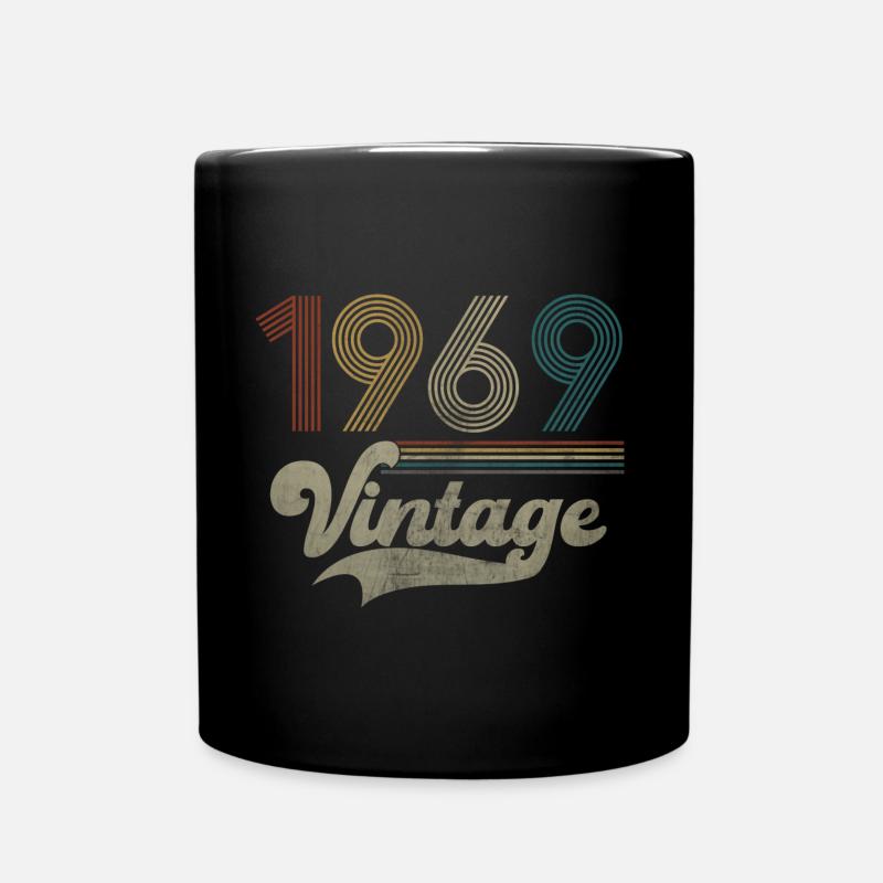 Vintage Birthday 1969 - Tasse einfarbig - Schwarz