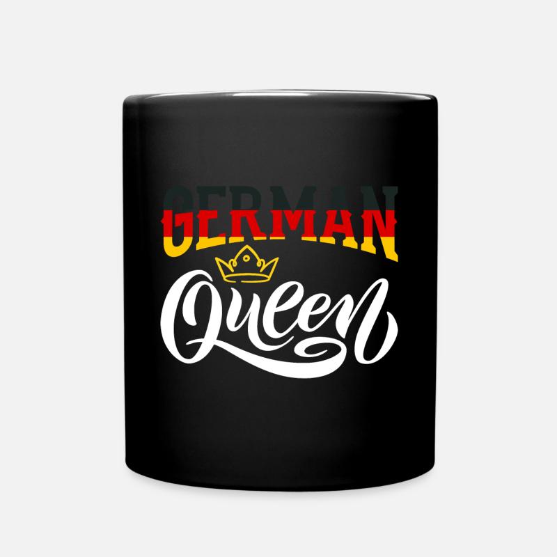 German Queen Germany German Flag - Tasse einfarbig - Schwarz
