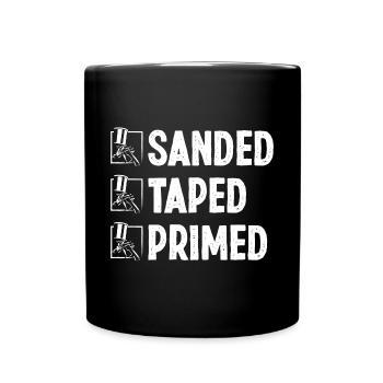 Car Painter Sprayer Sand Tape Autobody Technician - Full Colour Mug - black - Front