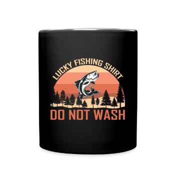 Fishing Angler Fishing Rod - Full Colour Mug - black - Front