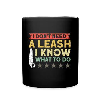 Surfer Windsurfer Windsurfen Surfen Geschenk - Tasse einfarbig - Schwarz - Vorne