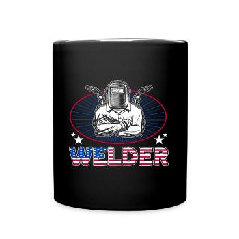 Soudeur SOUDEUR USA Cadeau patriotique - Mug uni - noir - Devant