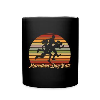 Half Marathon Jogging Running Gift - Full Colour Mug - black - Front