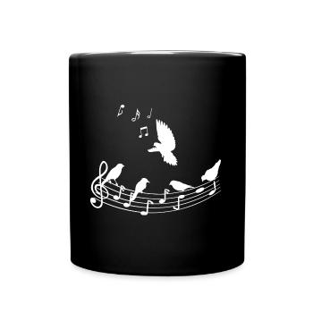 Chant des oiseaux Nature Musiciens Musique d’oiseaux - Mug uni - noir - Devant