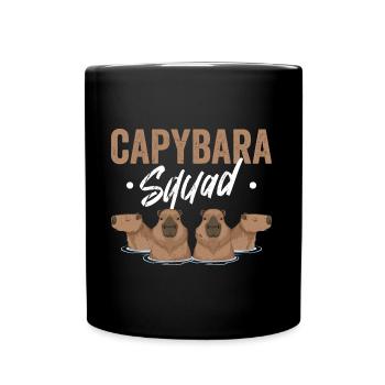 Animal Squad Nagetier Capybara - Tasse einfarbig - Schwarz - Vorne
