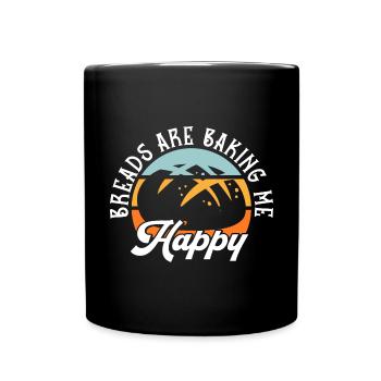 Bread Baking Baker Bakery Sourdough - Full Colour Mug - black - Front