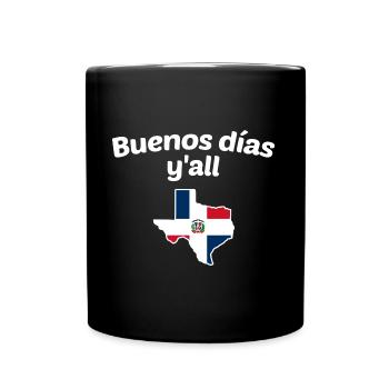 Dominikanisches Texas-Design für Einwanderer - Tasse einfarbig - Schwarz - Vorne