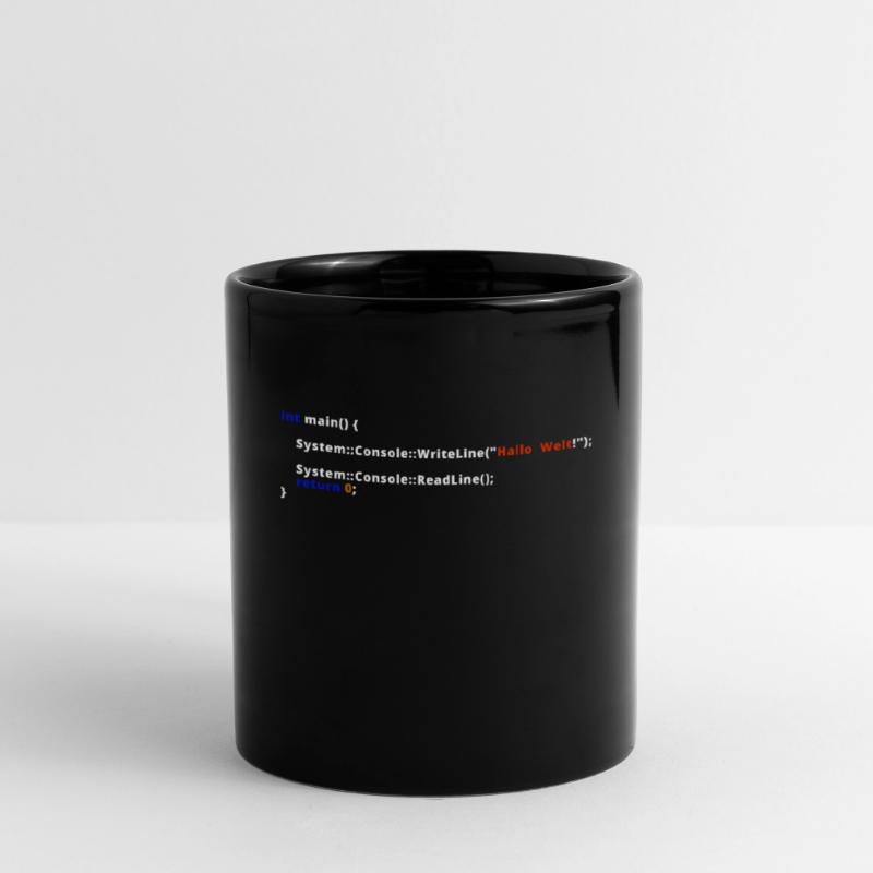 Programmierer Admin IT Code Nerd Hallo Welt EDV Tasse einfarbig