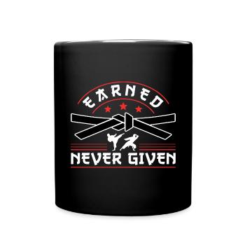 Karate Black Belt Gi Uniform - Tasse einfarbig - Schwarz - Vorne