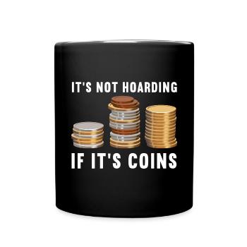 Numismatic Coin Collecting Gift - Full Colour Mug - black - Front