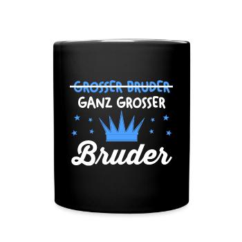 Geschwister Familie Brüder Bruder - Tasse einfarbig - Schwarz - Vorne