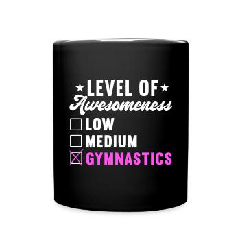 Akrobat Turner Gymnastik Turnen Tumbling - Tasse einfarbig - Schwarz - Vorne